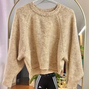 William Rast Beige Crew Neck Sweater